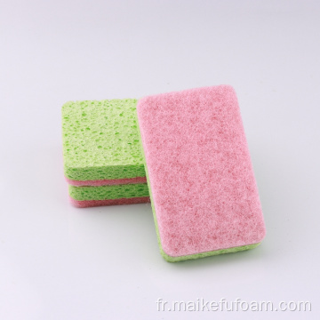 Sponge de cellulose Sponge à double face pour le nettoyage